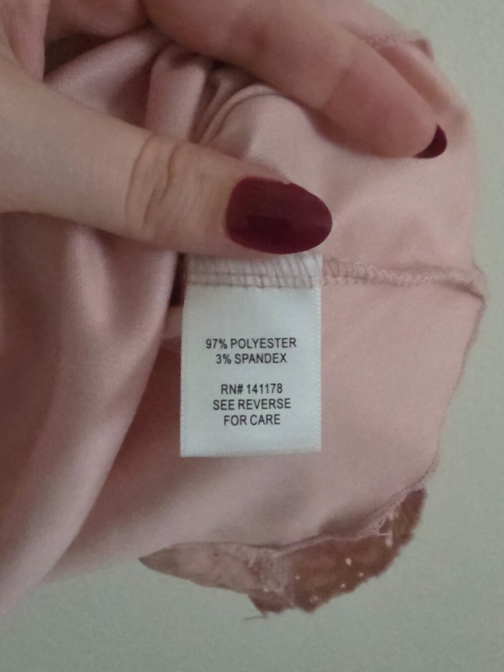 La Pêche Blush Pink Lace Top — Size XL - Picture 5 of 7